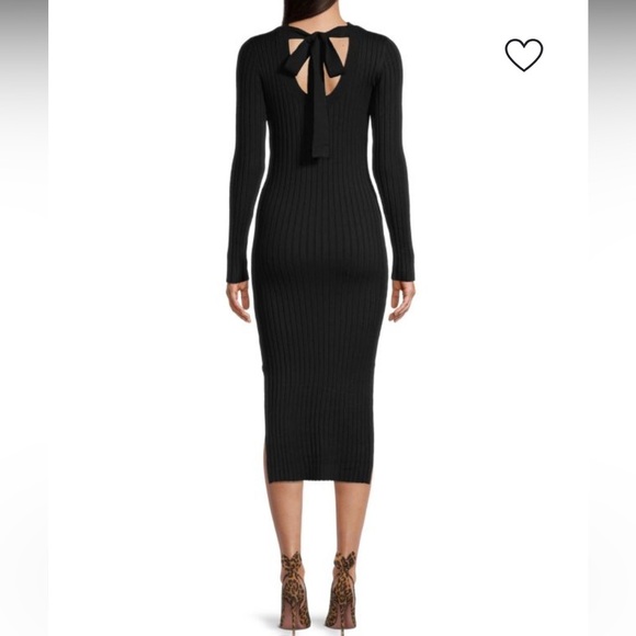 Sam Edelman Rib-Knit Long Sleeve Sweater Dress - Cream - Picture 14 of 15